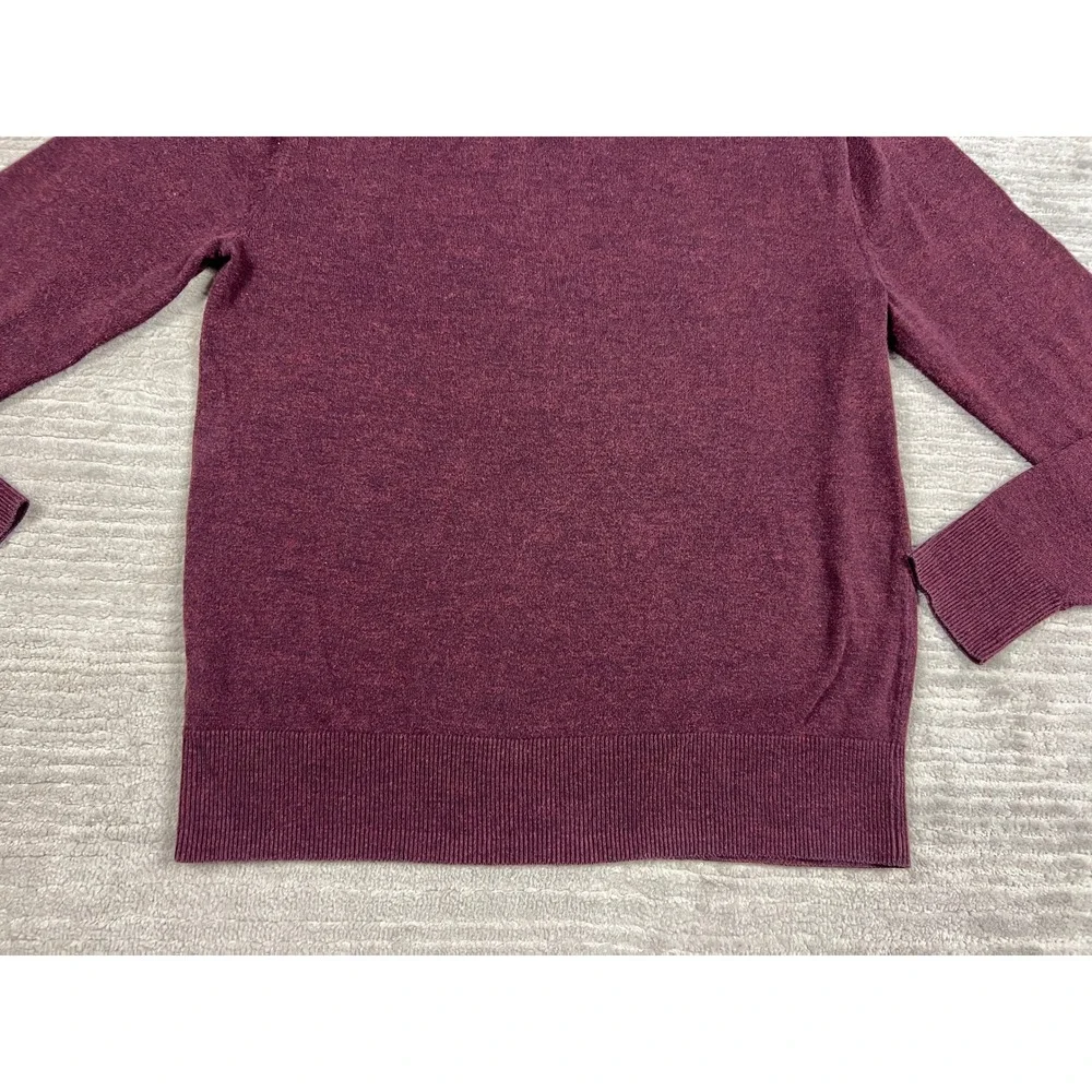 Old Navy Sweater Mens‎ Small Burgundy Crew Neck Cotton Blend Heathered Classic